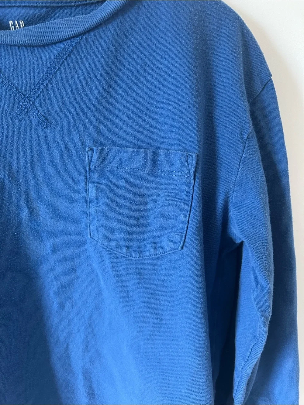 GAP Kids Royal Blue Long-Sleeve Pocket Sweatshirt